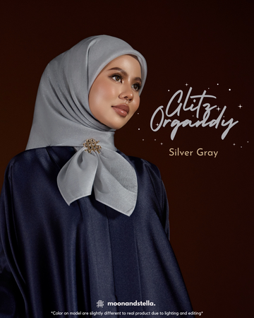 SCM GLITZ ORGANDY - SILVER GRAY