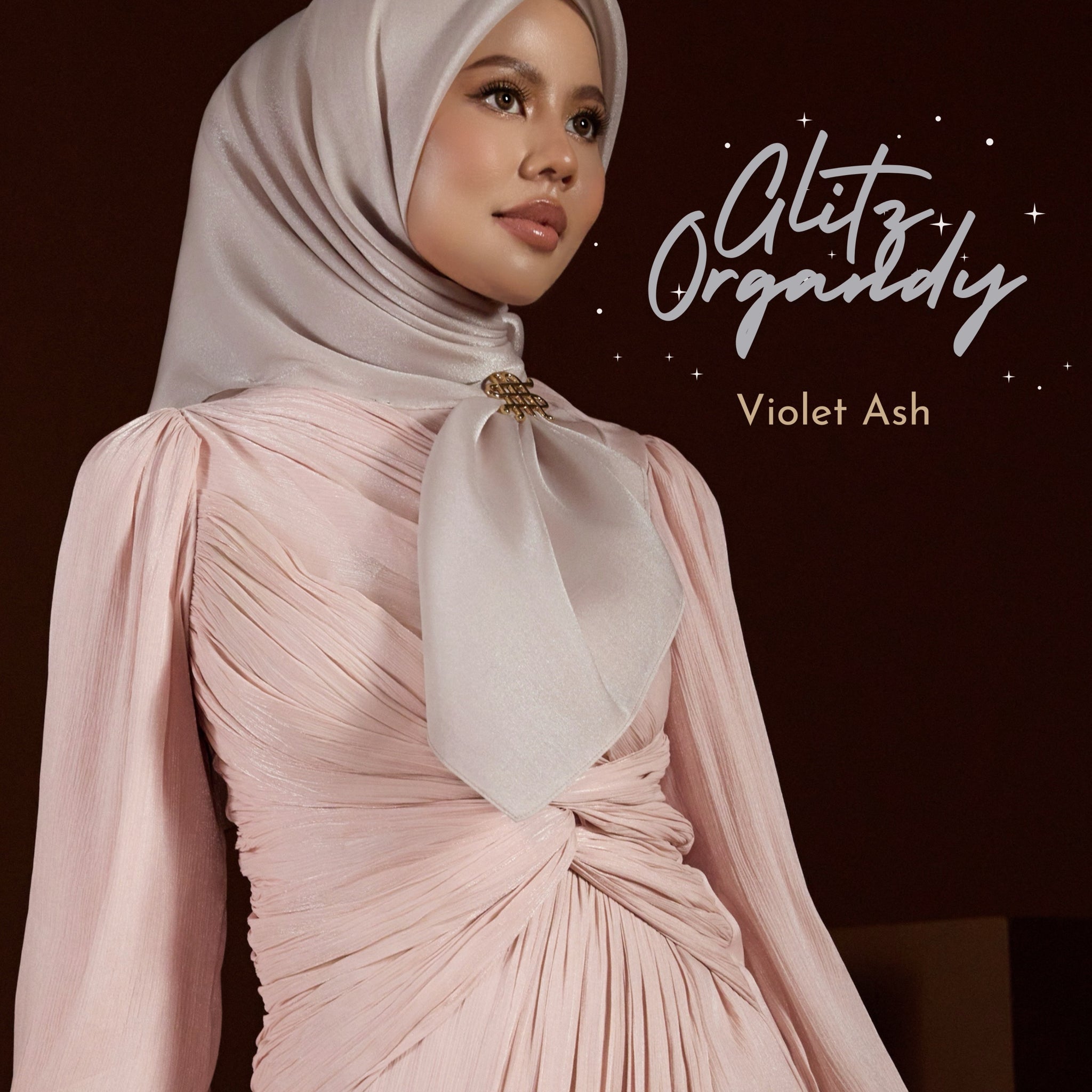 SCM GLITZ ORGANDY - VIOLET ASH